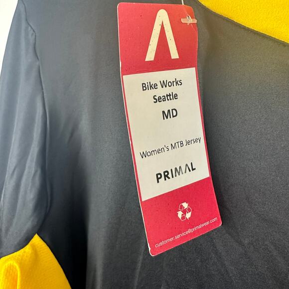 NWT Primal Wear Womens Cycling Bike Short Sleeve Black/Yellow MTB Jersey Medium - Picture 9 of 11